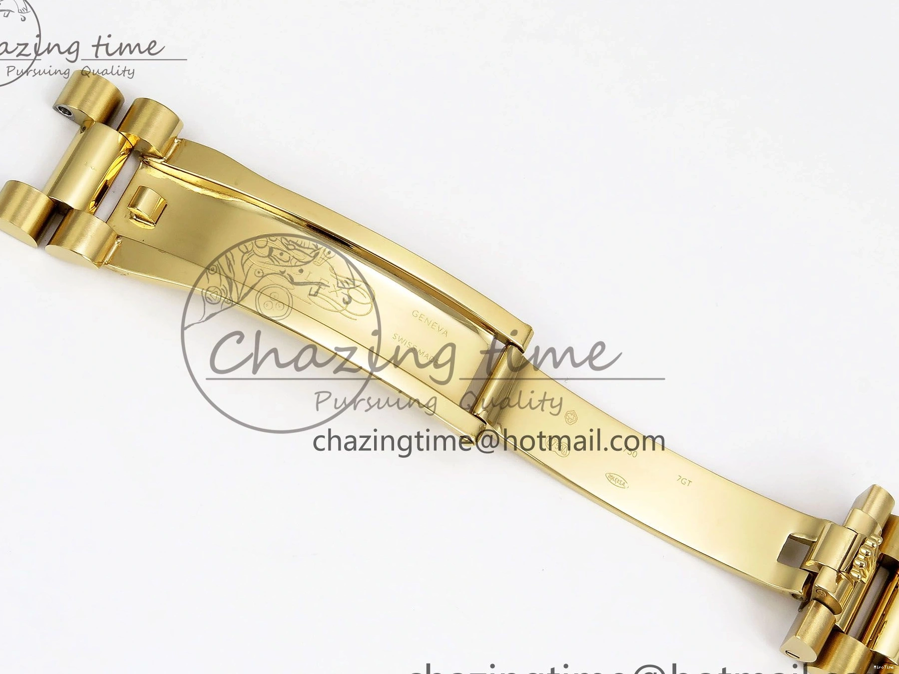 MiroTime 0408 Day Date 40 YG JDF Gain Weight 904L Steel White Roman Dial on President Bracelet VR3255 V Functional 1369